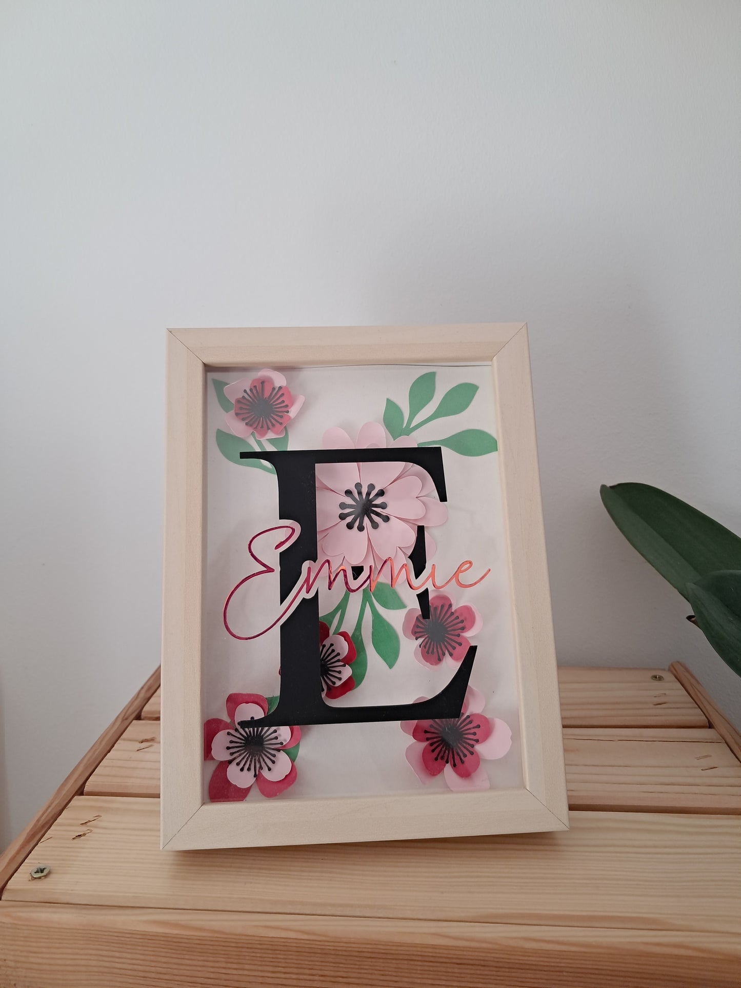 Cadre fleuri personnalisé