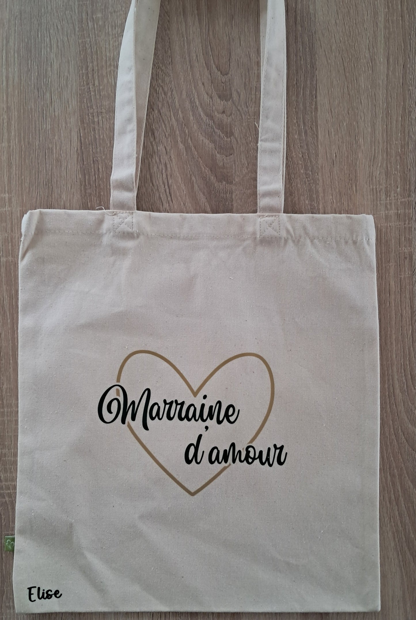 Tote bag personnalisé "Marraine d'amour"