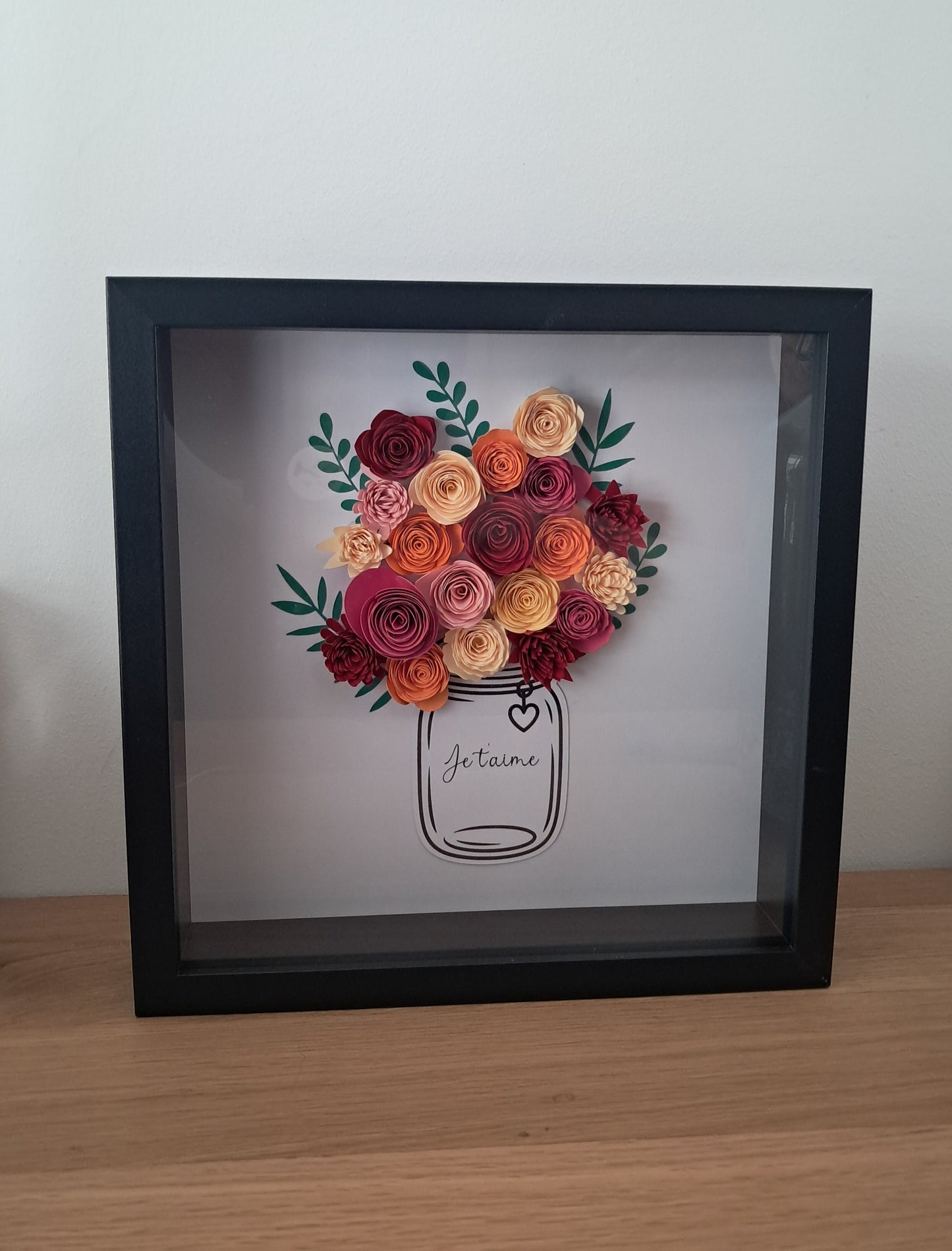 Cadre Mason Jar Fleurie