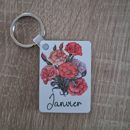 Porte clé mois de naissance
