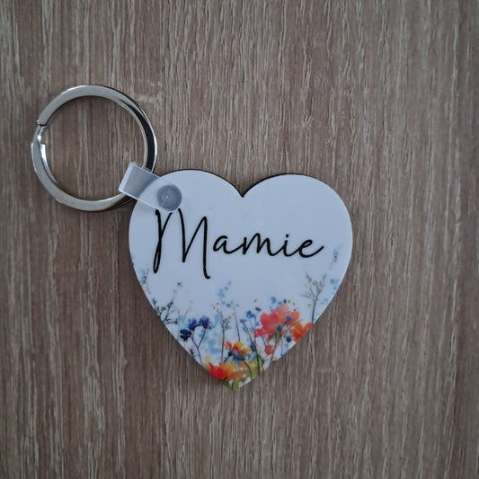 Porte clé forme cœur